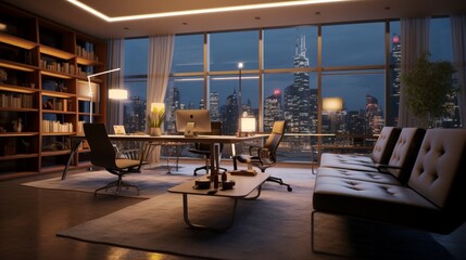 Luxury office interior.Generative AI