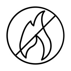no fire icon design