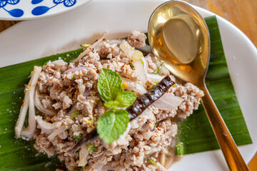 Pork Lard . Thai food