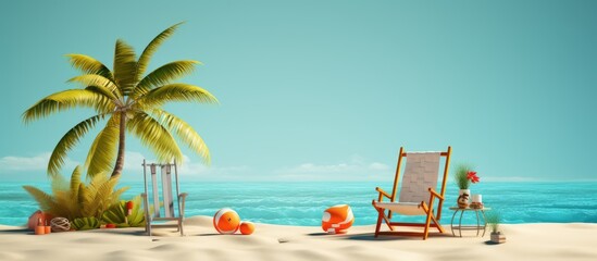 Obraz premium beach travel concept for summer vacation