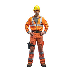 Engineering man isolated on transparent background, Generative ai. 