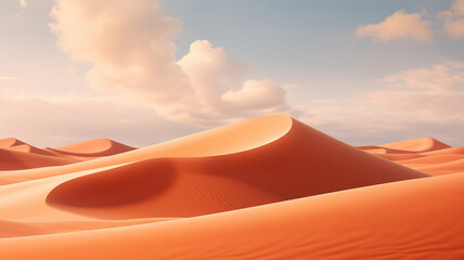 Fototapeta na wymiar Enchanting desert sands basking in golden hues