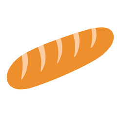 french bread cartoon vector. bakery food, vontage loaf, baguette wheat, pastry french bread vector illustration