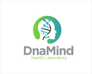dna mind logo designs simple modern for medical 
