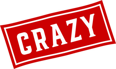 Crazy square grunge stamp, Red label stamp vector