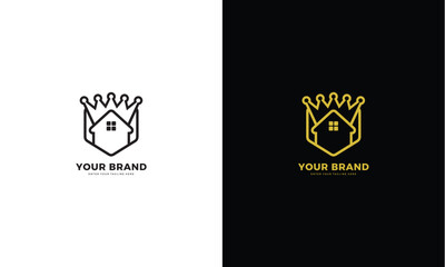 House crown logo, vector graphic design