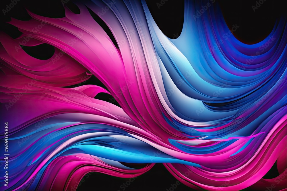 Poster abstract colorful background with smooth wavy lines