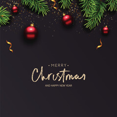 Merry Christmas background. Vector illustration