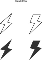 Lightning logo design element. Energy and thunder electricity symbol concept. Power and electric emblem. Flash icon vector template. Power fast speed logotype.