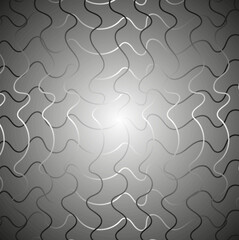 Vector abstract pattern in the form of wavy lines on a gray gradient background