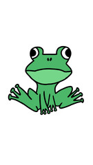 illustration of a cartoon version of a frog