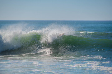 Breaking waves of the atlantic ocean in close-up