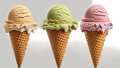 Colorful ice cream cone.