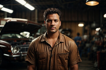 mechanic into car repair shop