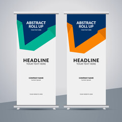 great abstract business stand banner design with modern shape.