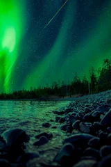 Foto op Plexiglas aurora over the lake © Paynepogo