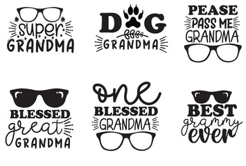 Grandma t shirt design with vector 