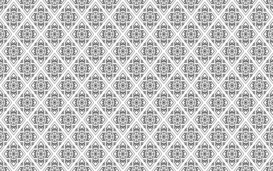 Textile design, oriental geometric embroidery for background or rug, wallpaper, ikat, batik, curtain design, vector illustration	
