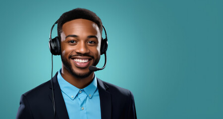 Dedicated Black Customer Service Representative: Ideal for Business Communications & Call Center Promotions
