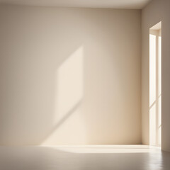 empty white room with window, Generative AI