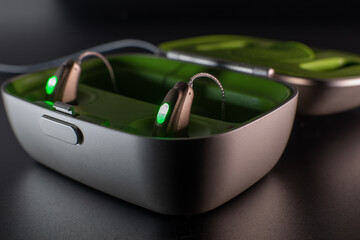 charging process for hearing aids for the hearing impaired