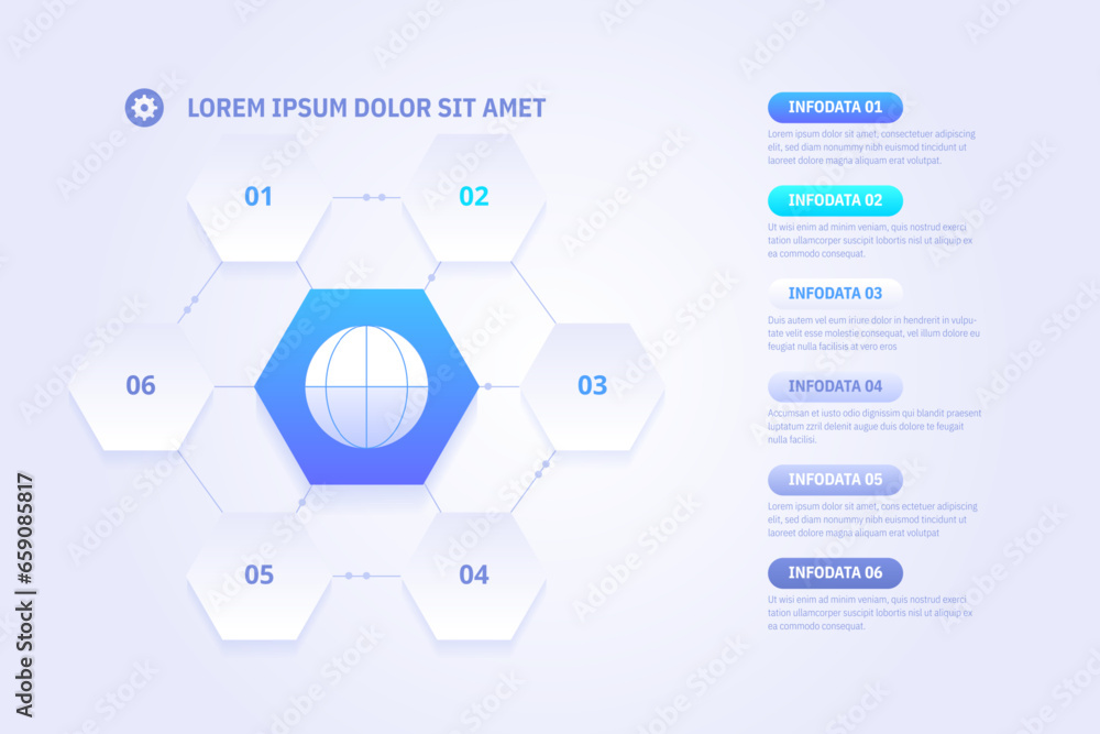 Poster 3d isometric perspective infographic. presentation slide template. step options. chart concept. can 