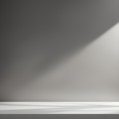 empty white wall with spotlights, Generative AI