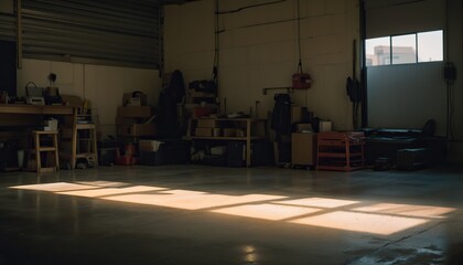 empty garage factory 