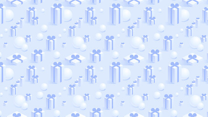 Naklejka premium Merry Christmas and Happy New Year background for greeting cards, posters, holiday covers, banners and prints. Winter Landscape. Xmas template for web, social media. Vector Illustration