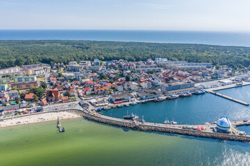 Port na Helu z drona 