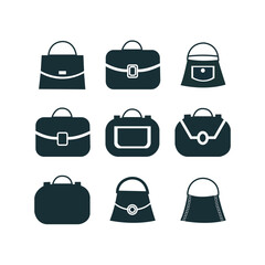 Line & Flat Shopping Bag Icons design.