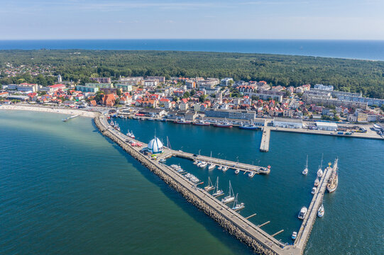 Port na Helu z drona 