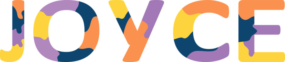 Joyce Colorful 3d Abstract Text name
