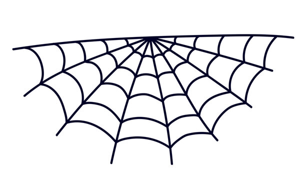 Spider web halloween spiderweb cobweb net element concept. Vector flat graphic design illustration
