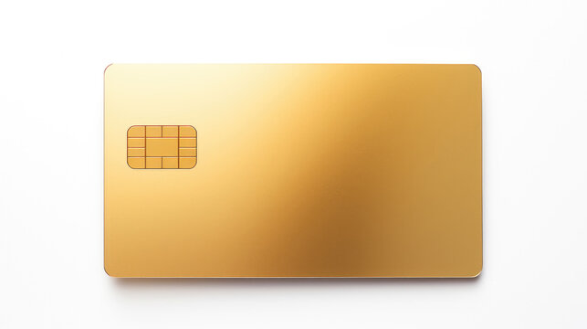 golden credit card placed on a sleek and minimalistic black background. With no numbers or personal information