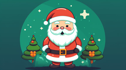 Illustration of a happy Santa Claus	
