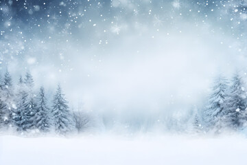 Crystal Clarity: Winter Wonderland with Copy Space