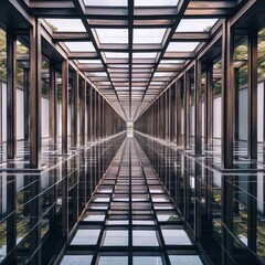 Obraz premium The Collection Images between Corridor and Natural Elements