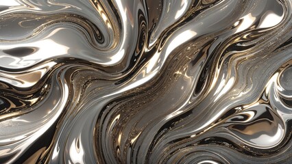 glam metal texture background, chromed texture liquid metal. Generated AI