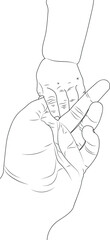 vector hand-drawn line art illustration