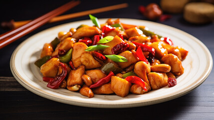 chinese style Fried Chicken with Cashews and chilli