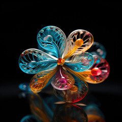 abstract dna flower