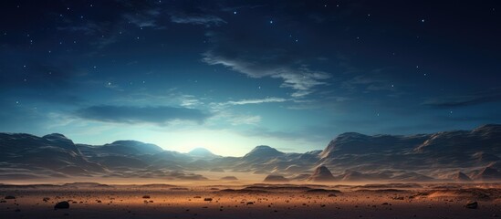 Fototapeta premium Observe desert s starry sky