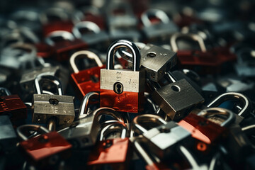lots of locks background copy space