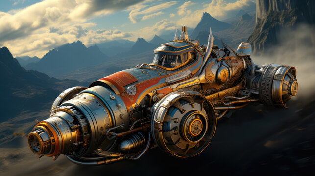 rocket futuristic car