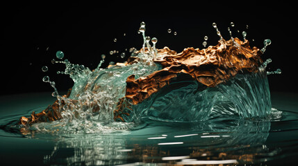 Abstract splash of water and rock