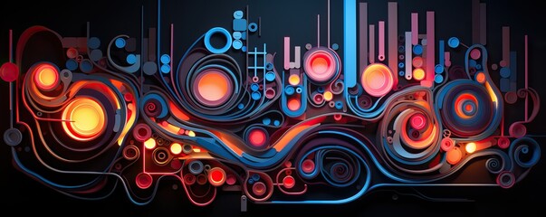 abstract colorful background. Symphony shapes.