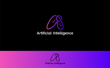 letter ai modern and simple  logo design