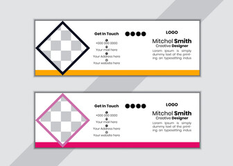 Creative and minimalist Email signature template.