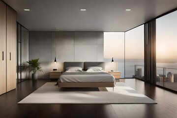 Fototapeta na wymiar modern bedroom interior